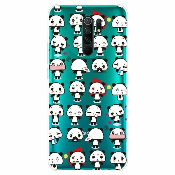 

Силиконовый (TPU) чехол Deexe Pretty Glossy для Xiaomi Redmi 9 - Cartoon Pandas