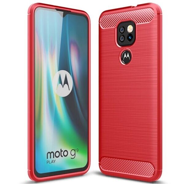 

Защитный чехол UniCase Carbon для Motorola Moto G9 Play - Red