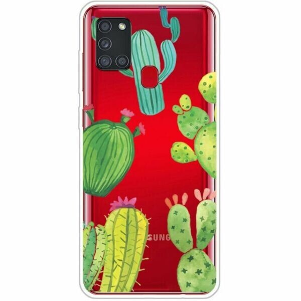 

Силиконовый (TPU) чехол Deexe Pretty Glossy для Samsung Galaxy A21s (A217) - Cactus