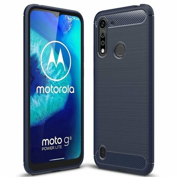 

Защитный чехол UniCase Carbon для Motorola Moto G8 Power Lite - Dark Blue