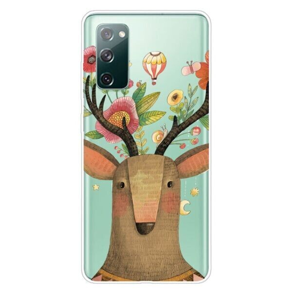 

Силиконовый (TPU) чехол Deexe Pretty Glossy для Samsung Galaxy S20 FE (G780) - Flowered Elk
