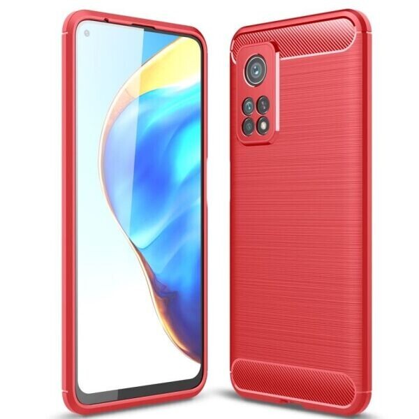 

Защитный чехол UniCase Carbon для Xiaomi Mi 10T / Mi 10T Pro - Red