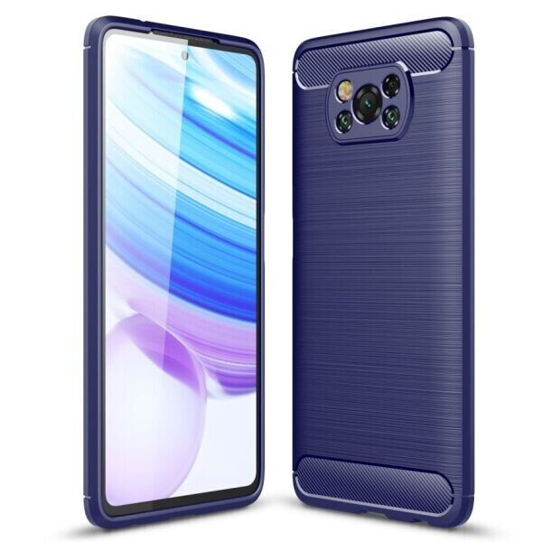 

Защитный чехол UniCase Carbon для Xiaomi Poco X3 - Dark Blue