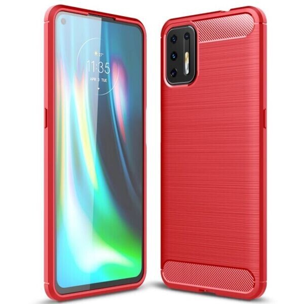 

Защитный чехол UniCase Carbon для Motorola Moto G9 Plus - Red