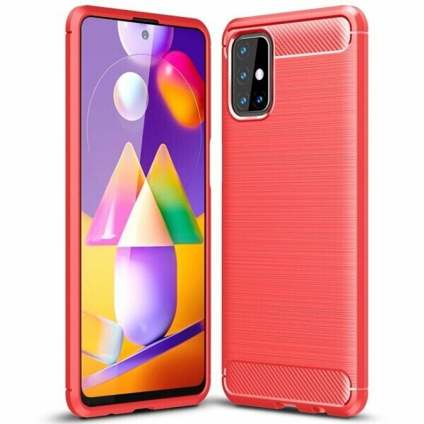 

Защитный чехол UniCase Carbon для Samsung Galaxy M31s (M317) - Red