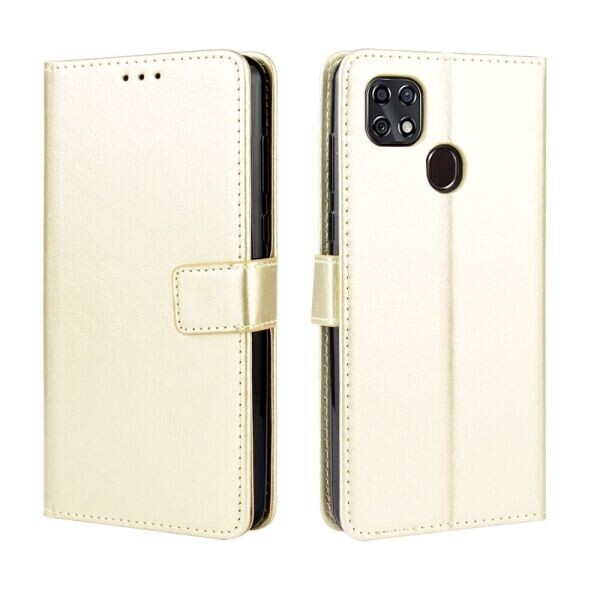 

Чехол-книжка Deexe Wallet Style для ZTE Blade 20 Smart - Gold
