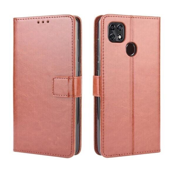 

Чехол-книжка Deexe Wallet Style для ZTE Blade 20 Smart - Brown