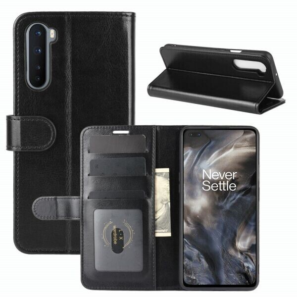 

Чехол-книжка Deexe Wallet Style для OnePlus Nord - Black