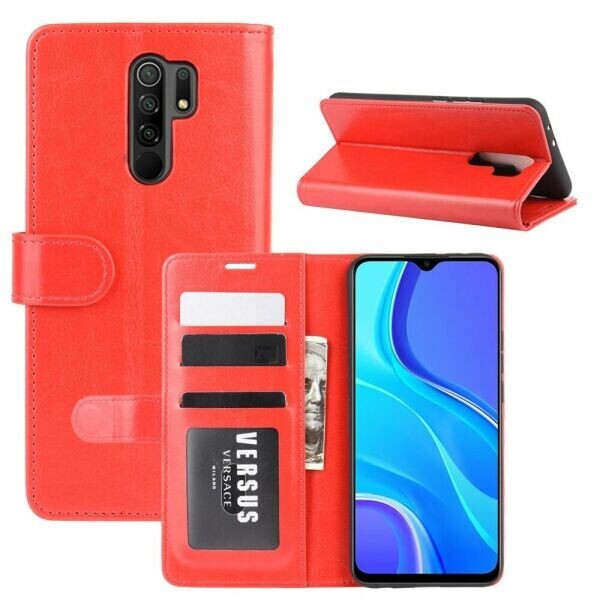 

Чехол-книжка Deexe Wallet Style для Xiaomi Redmi 9 - Red