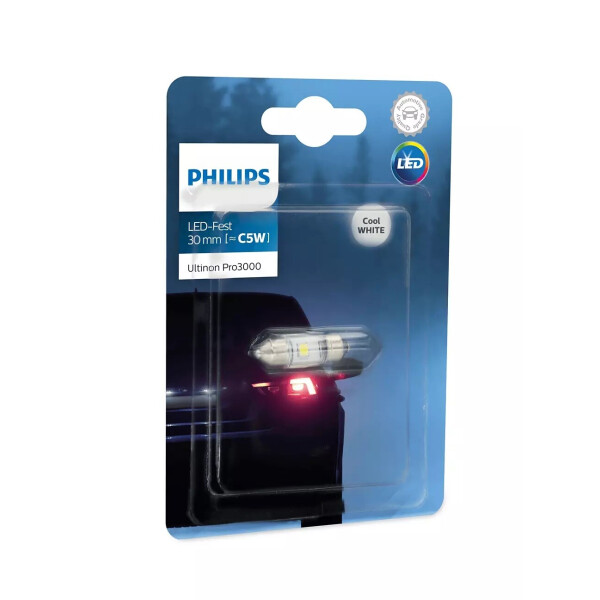 

Автолампа диод PHILIPS 11860U30CWB1 LED Ultinon Pro3000 Festoon 6000K 12V 30mm