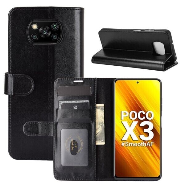 

Чехол-книжка Deexe Wallet Style для Xiaomi Poco X3 - Black