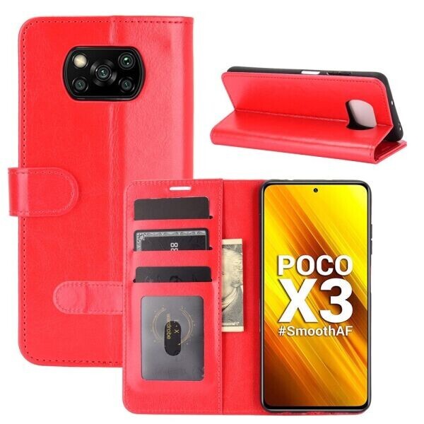 

Чехол-книжка Deexe Wallet Style для Xiaomi Poco X3 - Red