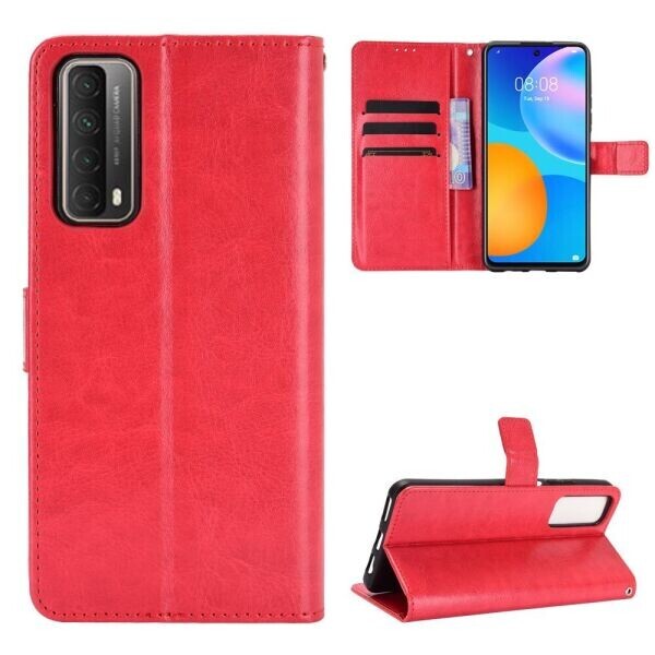 

Чехол-книжка Deexe Wallet Style для Huawei P Smart 2021 - Red
