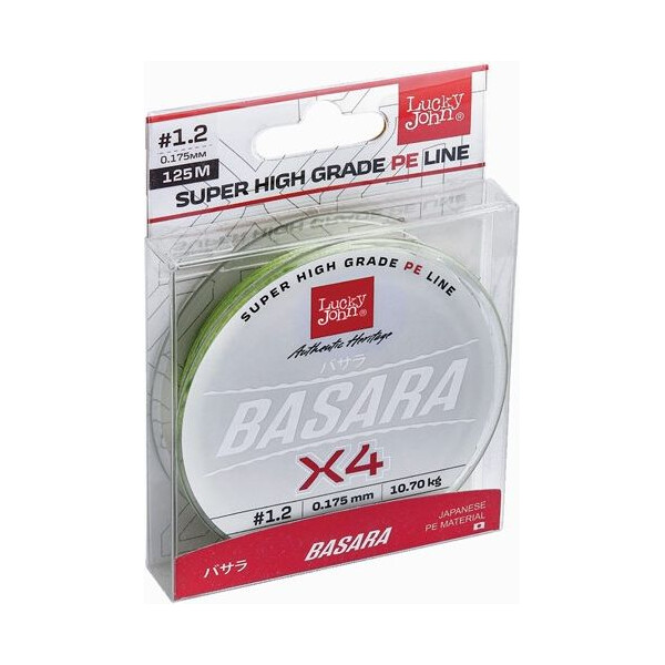 

Жилка плетеная Lucky John BASARA Green Х4 PE 125/0,175(#1,2) (LJ4104-017)