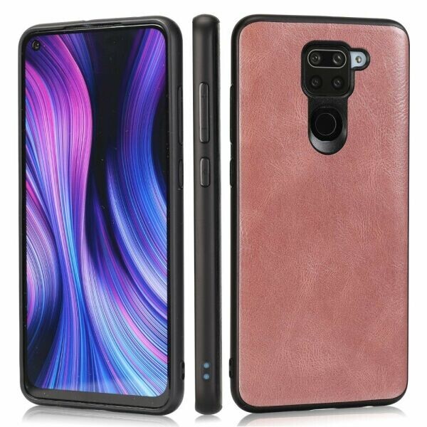 

Защитный чехол Deexe Leather Series для Xiaomi Redmi Note 9 - Pink