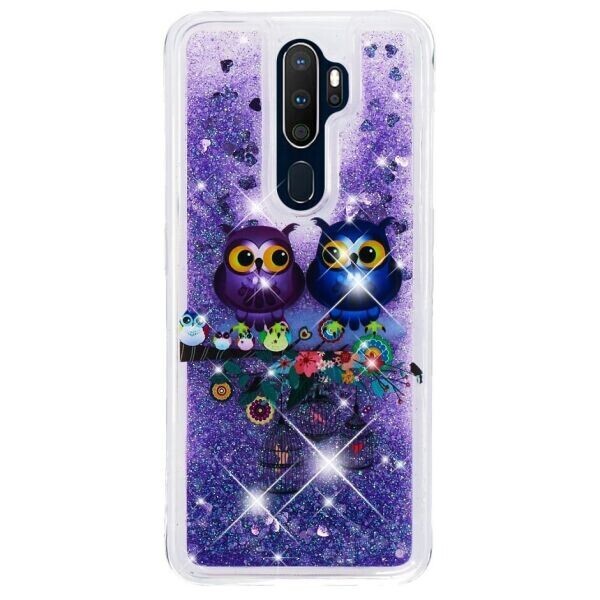 

Силиконовый (TPU) чехол Deexe Fashion Glitter для OPPO A9 2020 - Lovely Owls
