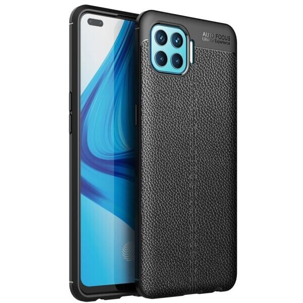 

Защитный чехол Deexe Leather Cover для OPPO Reno 4 lite - Black
