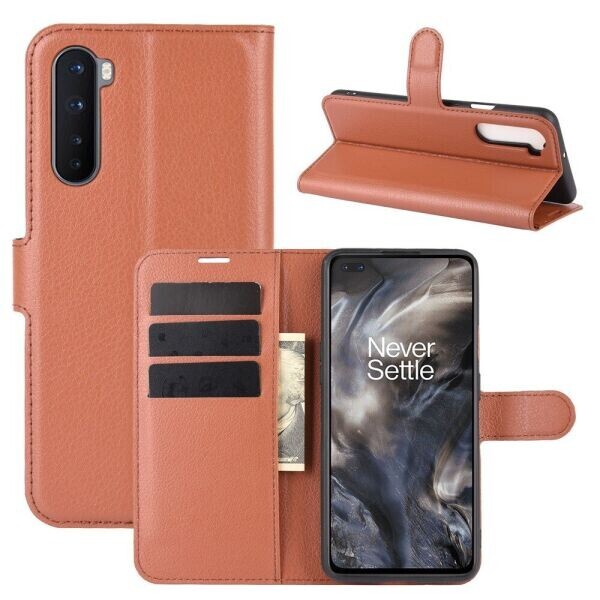 

Чехол-книжка Deexe Book Type для OnePlus Nord - Brown