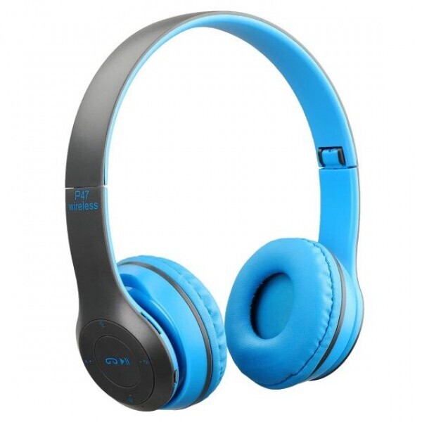 

Беспроводные Bluetooth наушники Wireless Headset P47 Blue