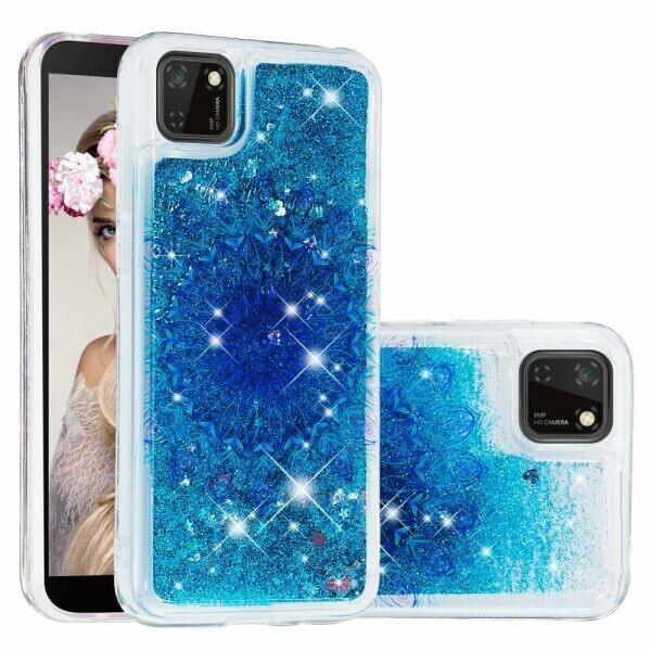 

Силиконовая (TPU) накладка Deexe Fashion Glitter для Huawei Y5p - Blue Malanda