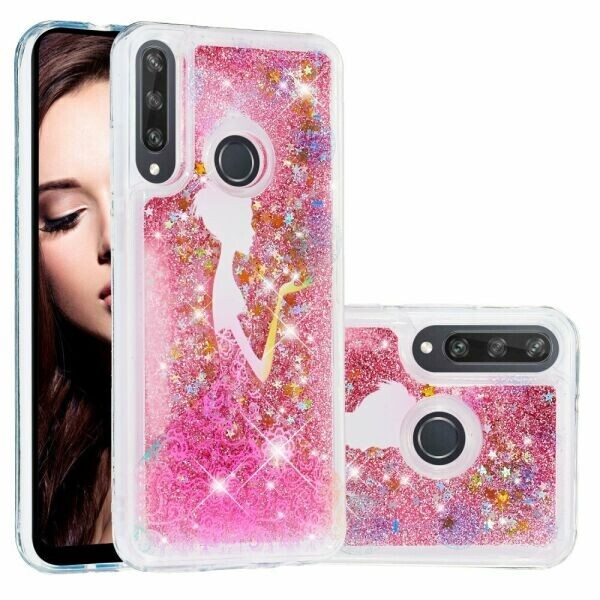 

Силиконовая (TPU) накладка Deexe Fashion Glitter для Huawei Y6p - Girl