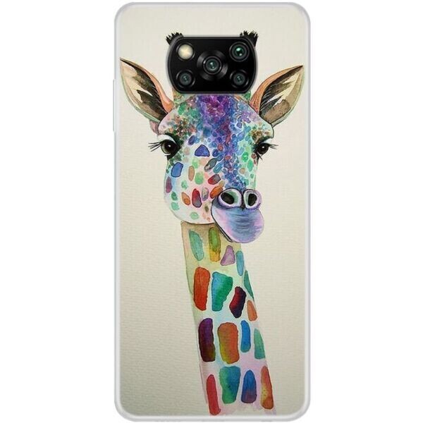 

Силиконовый (TPU) чехол Deexe Life Style для Xiaomi Poco X3 - Colorful Giraffe
