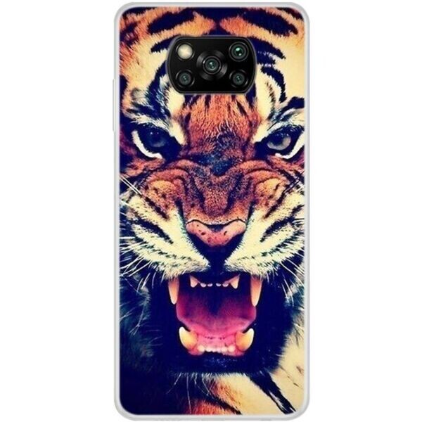 

Силиконовый (TPU) чехол Deexe Life Style для Xiaomi Poco X3 - Tiger
