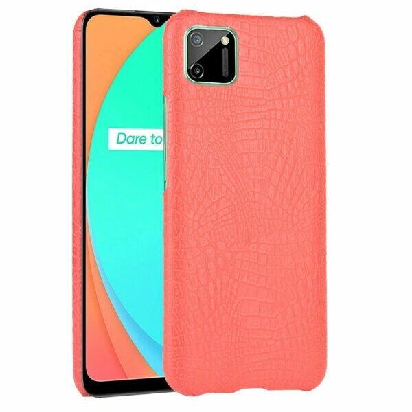 

Защитный чехол Deexe Croco Style для Realme C11 - Red