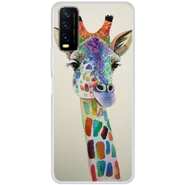 

Силиконовый (TPU) чехол Deexe Life Style для VIVO Y20 - Giraffe