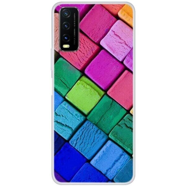 

Силиконовый (TPU) чехол Deexe Life Style для VIVO Y20 - Squares