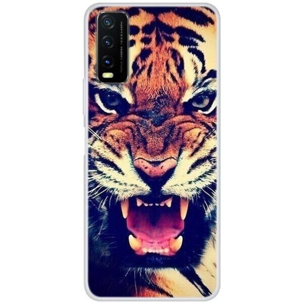 

Силиконовый (TPU) чехол Deexe Life Style для VIVO Y20 - Tiger
