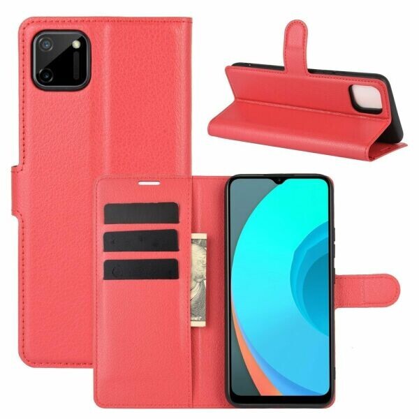 

Чехол-книжка Deexe Book Type для Realme C11 - Red
