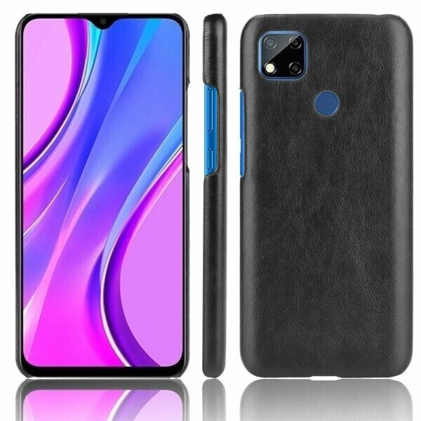 

Защитный чехол Deexe Leather Back Cover для Xiaomi Redmi 9C - Black