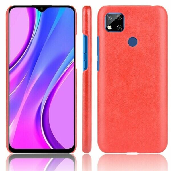 

Защитный чехол Deexe Leather Back Cover для Xiaomi Redmi 9C - Red