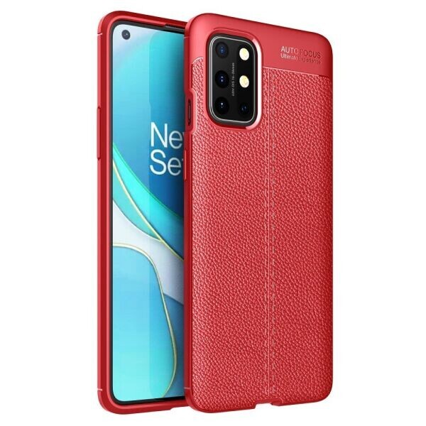 

Защитный чехол Deexe Leather Cover для OnePlus 8T - Red