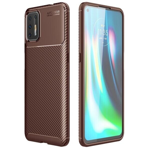 

Защитный чехол Deexe Fusion для Motorola Moto G9 Plus - Brown