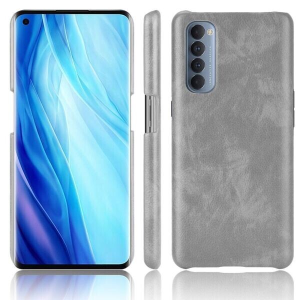 

Защитный чехол Deexe Leather Back Cover для OPPO Reno 4 Pro - Grey