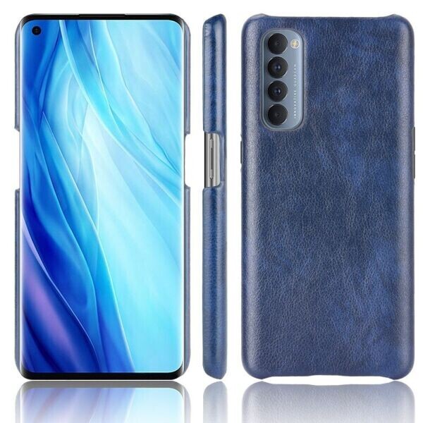 

Защитный чехол Deexe Leather Back Cover для OPPO Reno 4 Pro - Blue