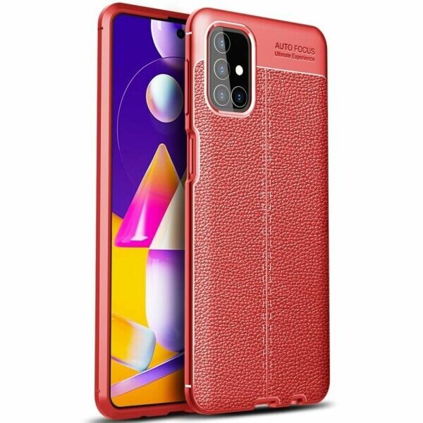 

Защитный чехол Deexe Leather Cover для Samsung Galaxy M31s (M317) - Red