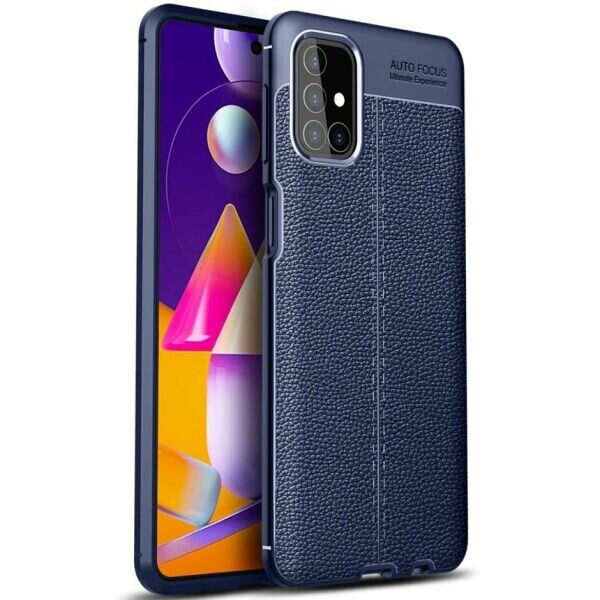 

Защитный чехол Deexe Leather Cover для Samsung Galaxy M31s (M317) - Blue