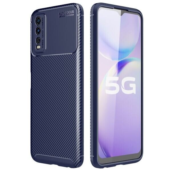 

Защитный чехол Deexe Fusion для VIVO Y20 - Blue