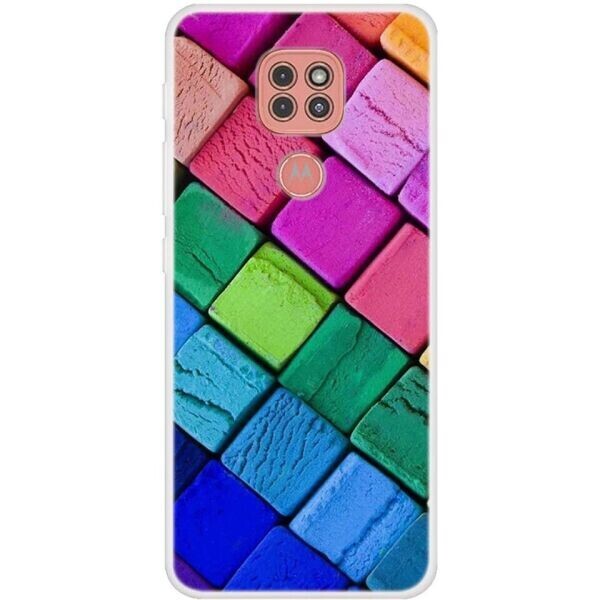 

Силиконовый (TPU) чехол Deexe Life Style для Motorola Moto G9 Play - Squares