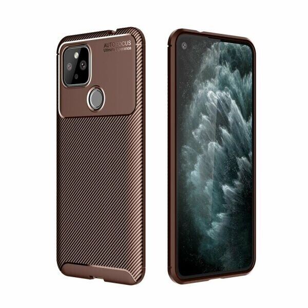 

Защитный чехол Deexe Fusion для Google Pixel 5 XL - Brown