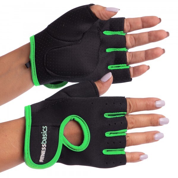 

Перчатки для фитнеca FITNESS BASICS BC-893 р-р M,черный-салатовый