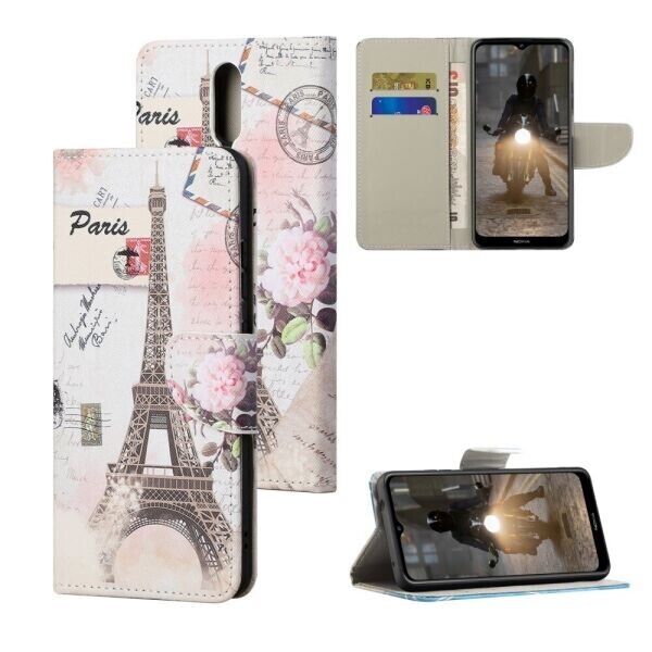 

Чехол-книжка Deexe Color Wallet для Nokia 2.4 - Eiffel Tower