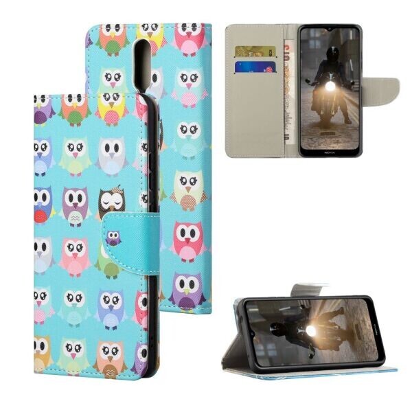 

Чехол-книжка Deexe Color Wallet для Nokia 2.4 - Cute Owls