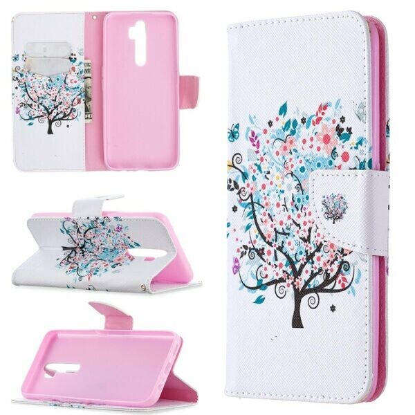 

Чехол-книжка Deexe Color Wallet для OPPO A5 2020 / A9 2020 - Flowered Tree