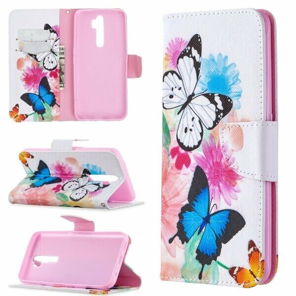 

Чехол-книжка Deexe Color Wallet для OPPO A5 2020 / A9 2020 - Vivid Butterflies