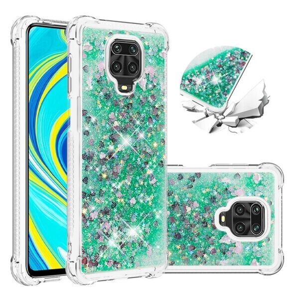 

Силиконовый (TPU) чехол Deexe Liquid Glitter для Xiaomi Redmi Note 9 Pro / Note 9 Pro Max / Note 9S - Green