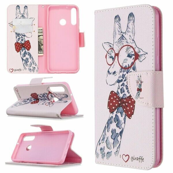 

Чехол-книжка Deexe Color Wallet для Huawei Y6p - Giraffe